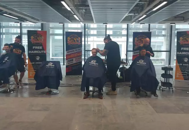 Mace workers get free haircuts and mental health chats