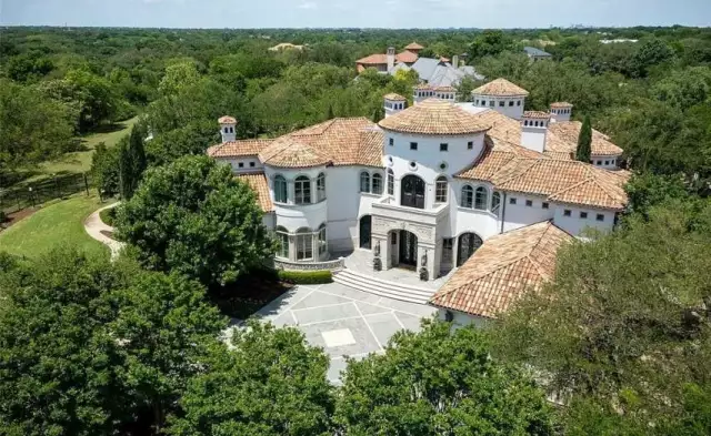 12,000 Square Foot Mediterranean-Style Stucco Mansion In Dallas, TX