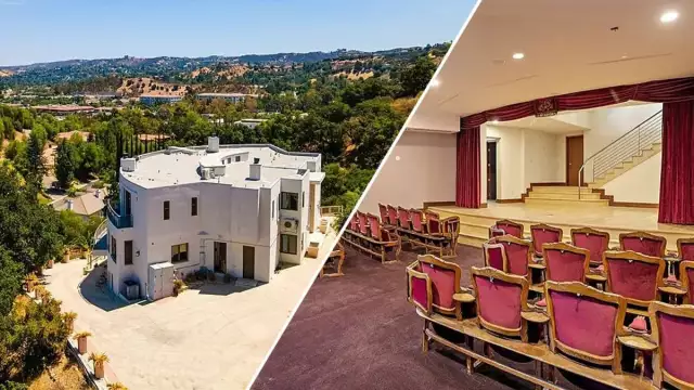 The Show Must Go On: Hillside Home in Calabasas Comes With a Theatrical Stage