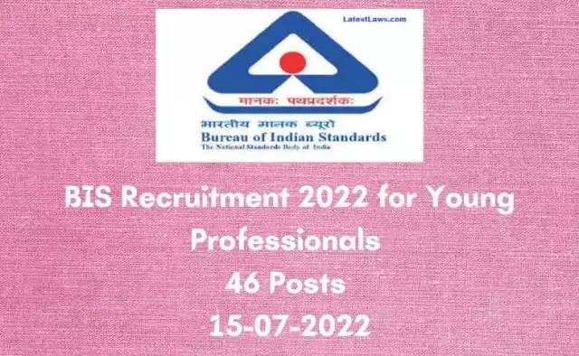 BIS Recruitment 2022 for Young Professionals | 46 Posts | 15-07-2022