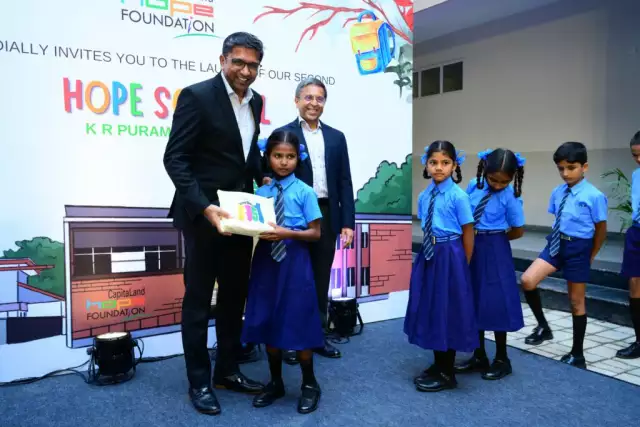 CapitaLand builds second Hope School in Bangalore to provide quality education to over 400 children....