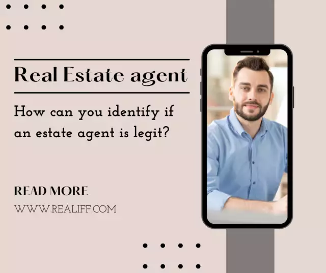 How can you identify if an estate agent is legit?