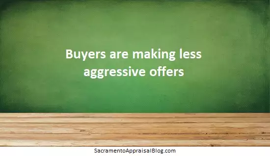 Buyers are making less aggressive offers