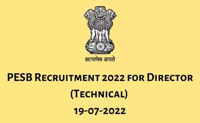 PESB Recruitment 2022 for Director (Technical) | 19-07-2022