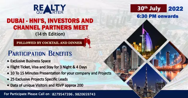 Want to tap NRI, Investors to sell your Property – Participate in DUBAI HNIs, Investors, Channel P...