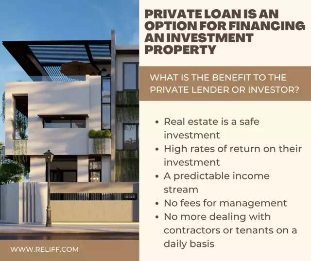 What is the benefit to the private lender or investor?