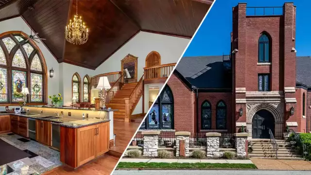 Stained Glass in a $1.5M Converted Church in St. Louis Is Simply Divine