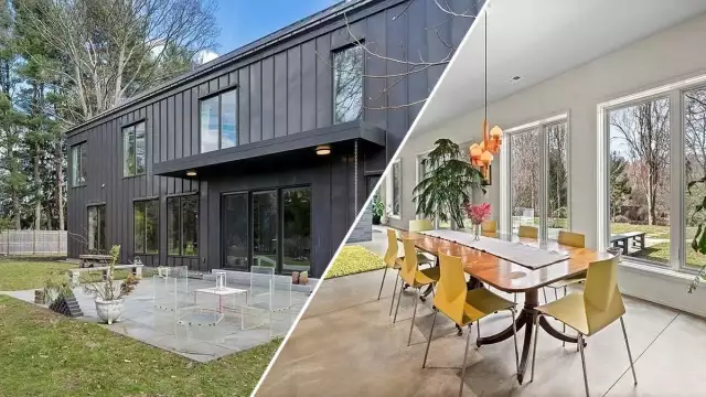 $3.2M Modern Massachusetts Home Features a Secret Garden With Exotic Trees