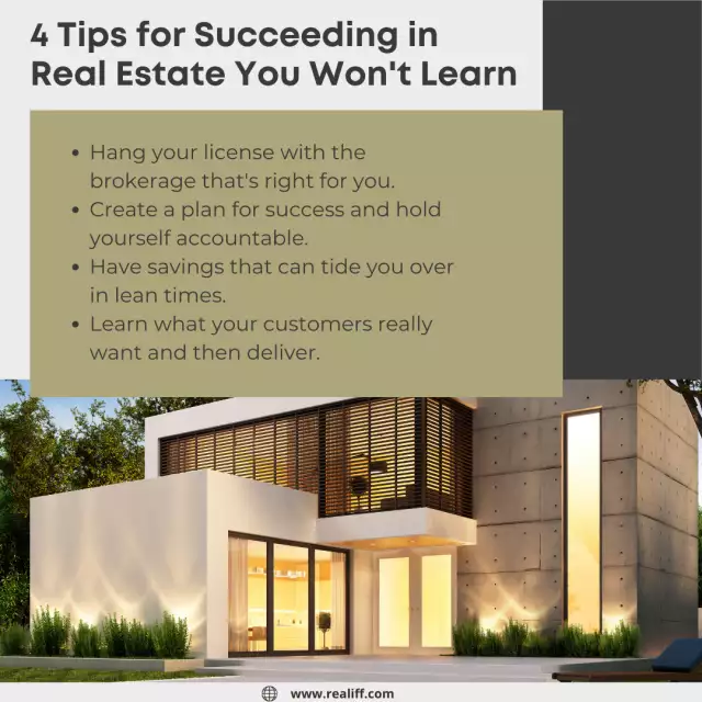 4 Tips for Succeeding in Real Estate You Won't Learn