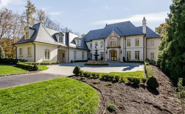 12,000 Square Foot French-Inspired Stucco Mansion In Raleigh, NC