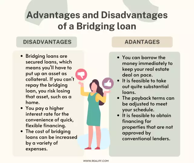 What are the advantages and disadvantages of a bridging loan?
